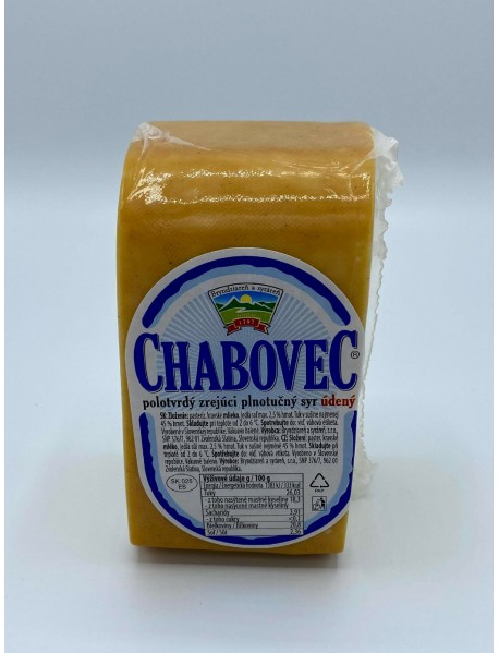 Chabovec údený polotvrdý zrejúci plnotučný syr cca 350g