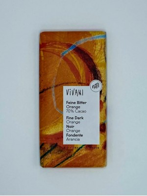Horká čokoláda s pomarančom70% BIO 100g Vivani
