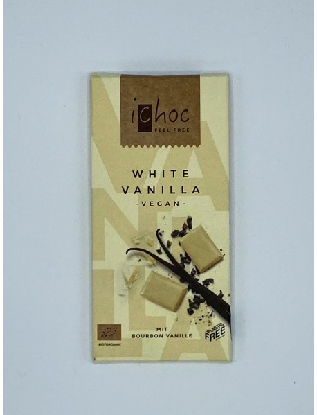 Biela čokoláda s vanilkou vegan Bio 80g ICHOC