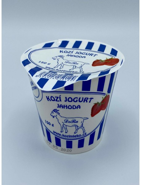 Kozí jogurt jahodový 150g