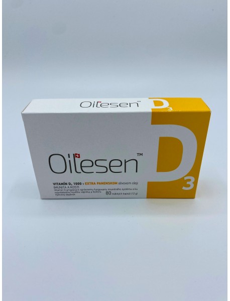 Vitamín D3 Oilsen 1000 mäkké kapsuly 80ks